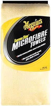Meguiar Supreme Shine Ręczniki z Mikrofibry Do Czyszczenia Samochodu, 3 Sztuki