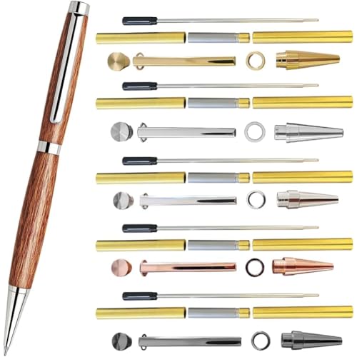 IJSDNVJNDX Kit de Bolígrafo Giratorio de 7 mm para Torneado de Madera con Múltiples Acabados