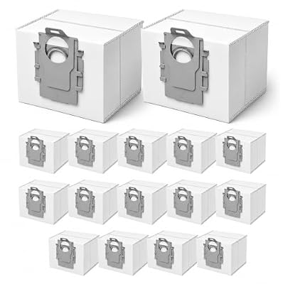 16Pcs Dust Bags Compatible with Roborock Q7 M5+, Q10 S5+/Q10 X5+, S8+, S8 Pro Ultra, Q7 Max+/Max, Q5 Max+, Q8 Max+, S7 Pro Ultra, Q5, Q5+, Q7, S7 MaxV Ultra Robot Vacuum,3.5L Large Capacity