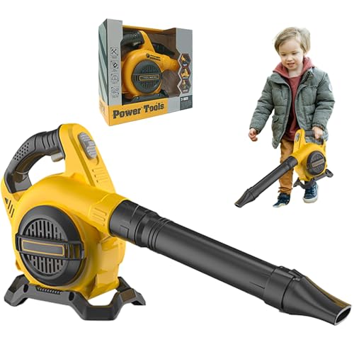 Blower de hoja para niños que realmente funciona con el soplador de hoja para niños de niños realista con el manejo de la batería Educational Play Juega Blower de hoja de juguete para el hogar, prees