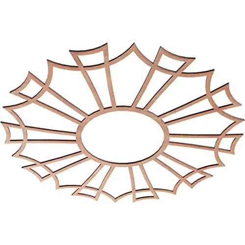Image of Ekena Millwork 32 inchOD x 11 1 /4 inchID x 1 /4 inchT Augustus Wood Fretwork Pierced Ceiling Medallion, Cherry
