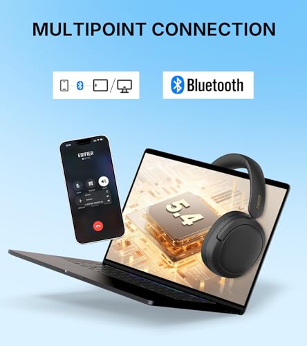 Image of Edifier W800BT SE Wireless Over-Ear Bluetooth 5.4 Headphones - AI Call Noise Cancellation - 45H Playtime - Fast Charging - Dual Device- Game Mode - Foldable - Black