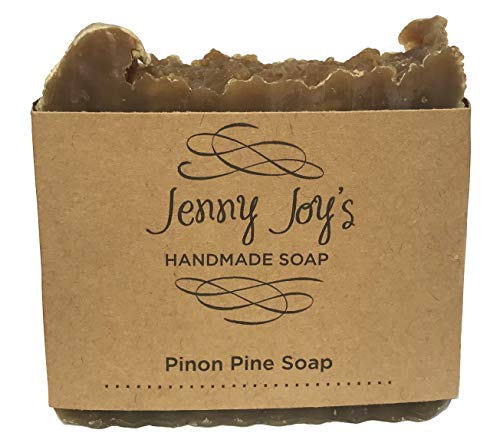 Jenny Joy's Pine Tar Soap For Men & Women, Organic Soap Bar, With Natural Woodsy Scent, Good For Moisturizes & Heal Dry Skin, Handmade 5-6 Oz With Pine Resin. #TOP3