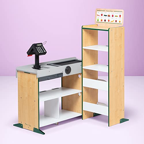 Melissa & Doug Freestanding Wooden Fresh Mart Grocery Store - Supermarket Pretend Play, Kids Play Store, Toy Food Stand For Toddlers And Kids Ages 3+ - Fsc-Certified Materials #TOP3