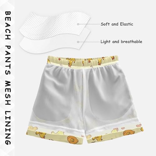 senya Cute Chicken Yellow 1 Boys Swim Trunks Toddler Shorts Swimwear Boardshorts4