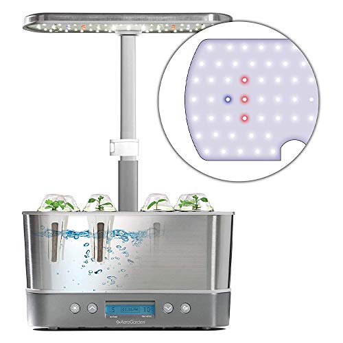 AeroGarden 901104-1200 In-Home Garden Harvest Elite LED Grow Light System Kit, Stainless Steel - Thumbnail 3