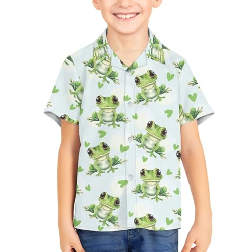 SYtrade Printed Funky Hawaiian Shirt Boys Girls Short Sleeve Casual Button Down Beach Shirts3