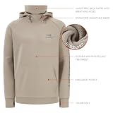 Bassdash Męska bluza z kapturem wędkarska polarowa z ocieplaczem na szyję wodoodporna bluza sportowa FS18M, XXL
