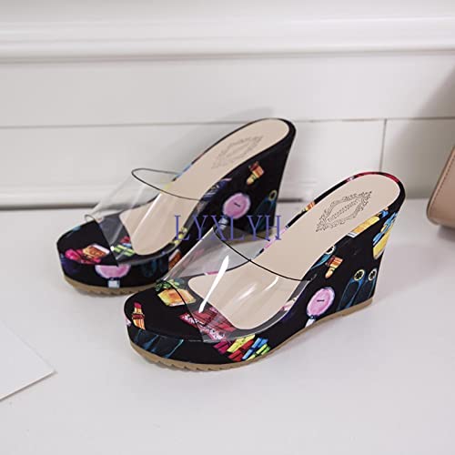 Chaussures talons sandales compensées plateforme escarpins d'été vert 37