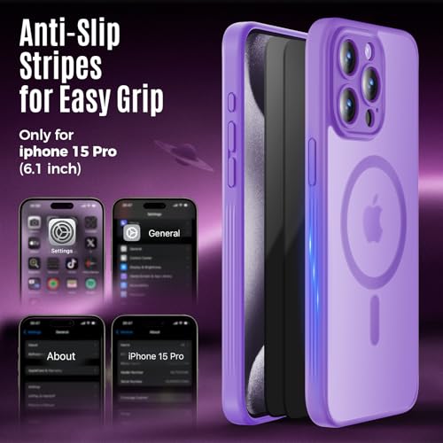 Image of Symcele Designed for iPhone 15 Pro Case, Light Purple