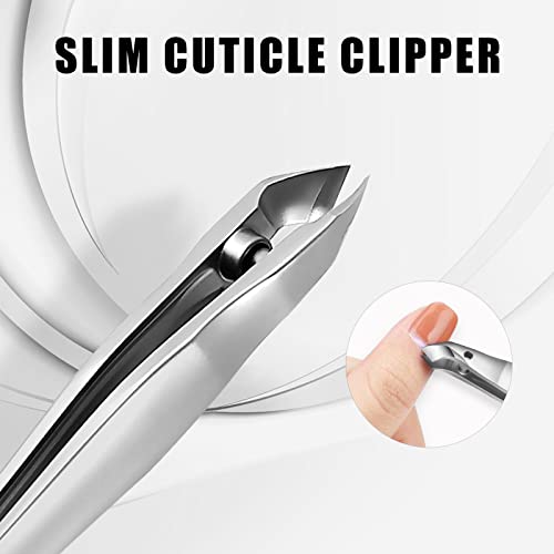 Double Head Cuticle Trimmer With Pusher - 5Mm Jaw Sharp Cuticle Nippers Scissors - Stainless Steel Manicure Nail Cuticle Remover Tools Cuticle Clipper (1 Pack) #TOP5