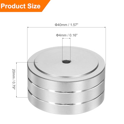 MECCANIXITY 8 Pcs Subwoofer Isolation Pad, 40x20mm Speaker Isolation Pad Feet Silver miniatura 2