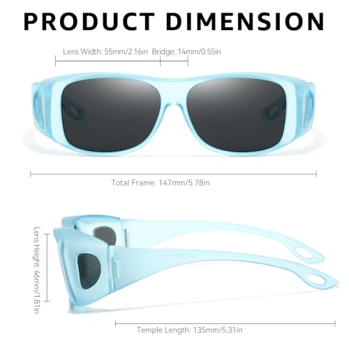 TJUTR Polarized Fit Over Glasses Sunglasses for Women Men Trendy Wrap-around Driving Sun Glasses UV Protection for Outdoors3
