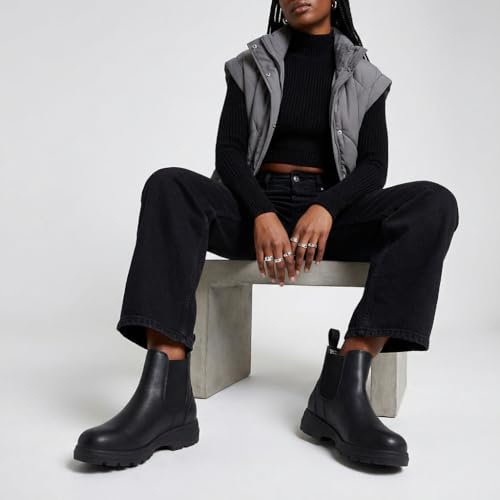 Image of CUSHIONAIRE Women's Britain Chelsea Boots, Soft Vegan Leather, Non-Slip Sole, Memory Foam, Back Pull Tab, Ankle Boots for Women, Wide Widths