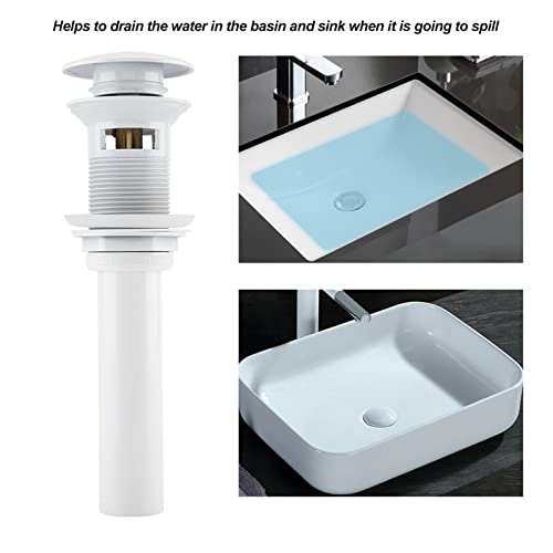 Rolha 23 × 8 × 8 Cozinha Banheiro Pia Pia Revestimento Branco Latão para Cima Rolha de Drenagem Com