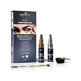 MinaiBrow INK Hybrid Liquid Tint for Brow & Lashes Medium Brown |Professional Series Spot Coloring for Brow & lash |Instant Brow Hair Dye Tint Kit | Upto 14 Applications - 14ml