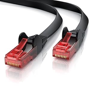CSL 10m Cat 6 Flachbandkabel Schwarz