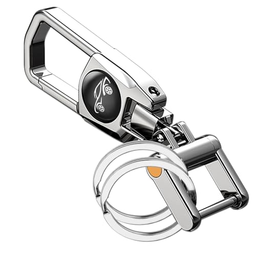Image of Metal Car Fob Keychain,Heavy Duty Key Chain with 2 Detachable Key Rings,Key Holder Clip for Keychains Accessories Men And Women