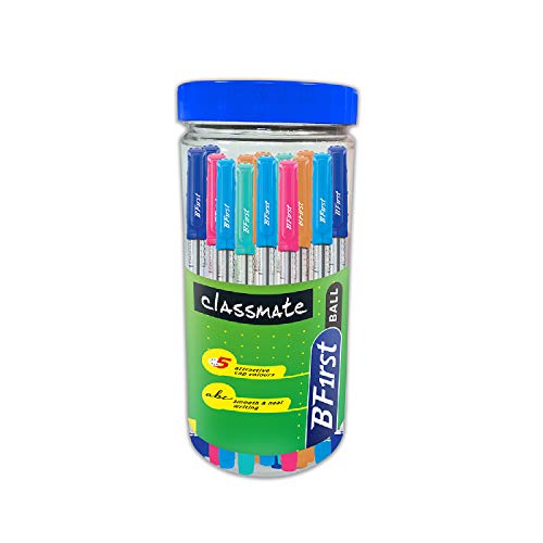 Image of Classmate Notebook - Single Line & Classmate Bfirst Ball (Blue) Jar - Pack Of 25