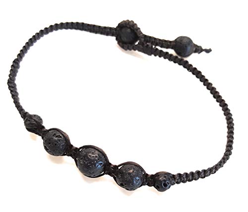 Infinityee888 Lava Anklet Bracelet Macrame Braided Woven Wax Cord Adjustable Anklet For Men, Women, Teengirls-Nyaklv1 #TOP1