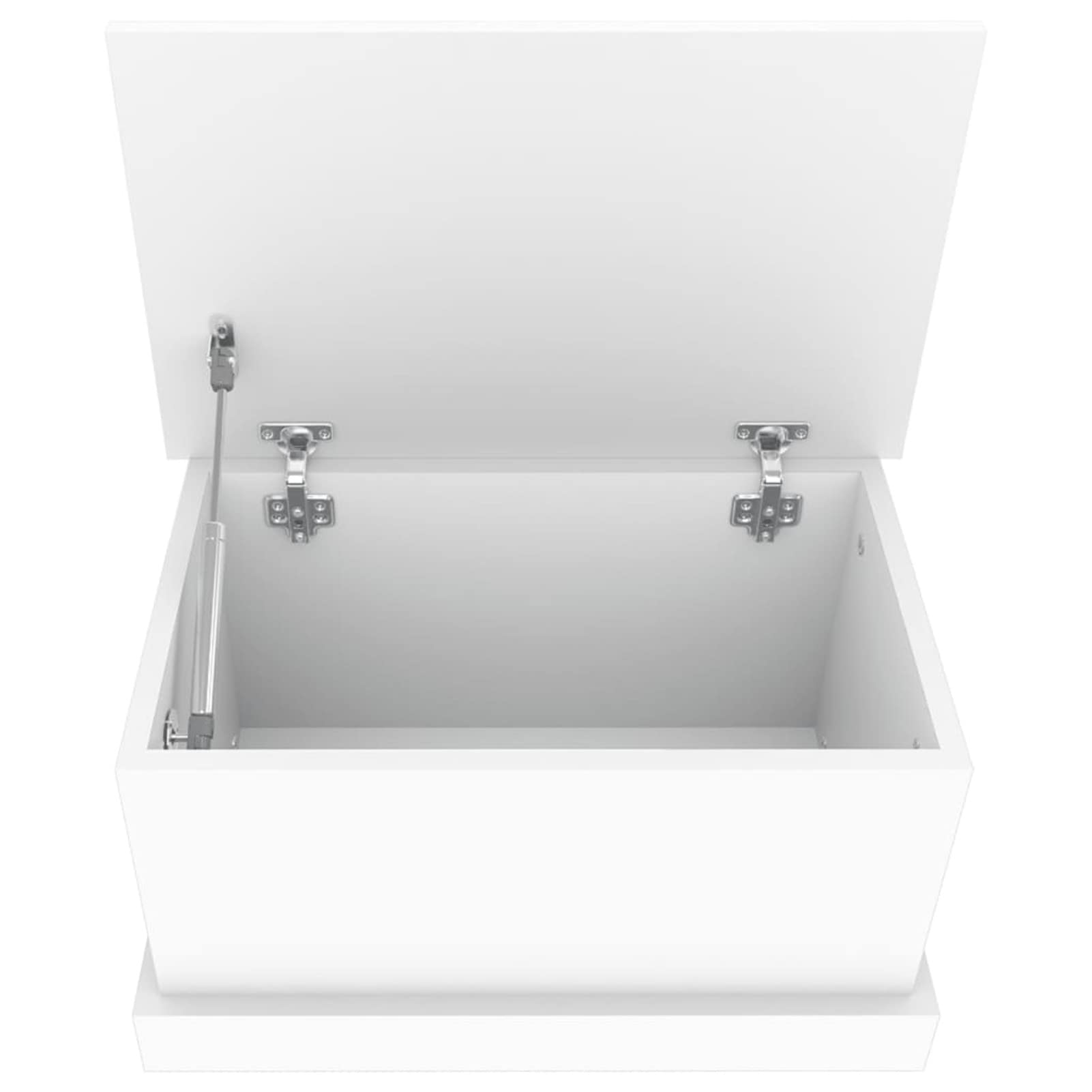 Contenitore Portaoggetti Bianco 50x30x28 cm Legno Multistrato,Baule da Giardino Impermeabile, Cassapanca Contenitore da Esterno