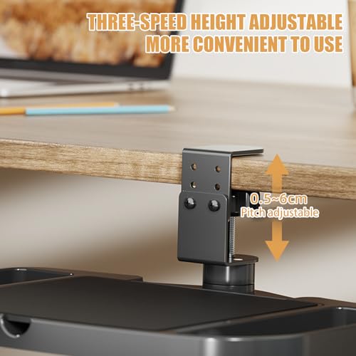 Rangement de bureau suspendu et support acier ajustable gain de place - 8
