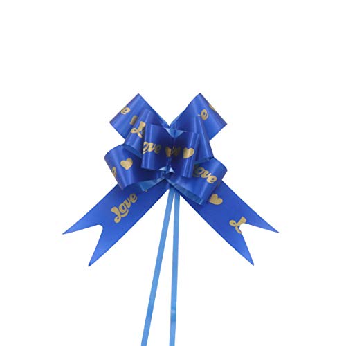 Merriparty 50Pcs Large Pull Bows,Gift Wrapping Butterfly Knot,Present Basket Wrapping Bow Tie,String Bow With Ribbon, Wedding And Valentine Days Decoration (Love Style) #TOP5