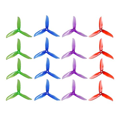DALPROP Cyclone Series T5050C Tri-Blade High End Propellers 5X5 CW CCW Propeller for RC Drone Racing Quadcopter DIY (8 Pairs=16pcs Mix Color)