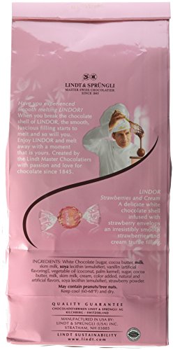 LINDOR Strawberries & Cream Chocolate Truffles, 19oz - Thumbnail 4
