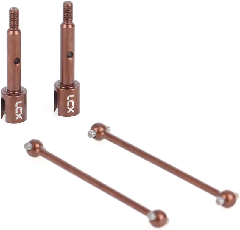 LCX Racing RC Car CNC Hard Steel Universal Axles Drive Shafts for LOSI 1/16 Mini-B Buggy 1/18 Mini-T 2.0 Stadium Truck, Upgrades Parts Accessories