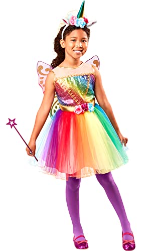 Disfraz arcoíris unicornio para niñas Rubies