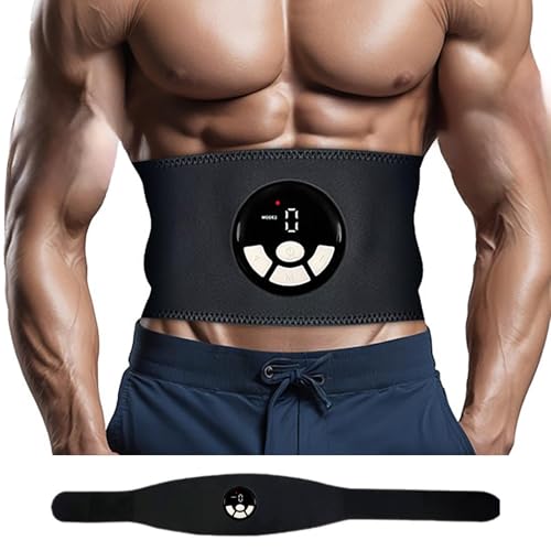 Azonee EMS Muscle Stimulator, Abs Stimulator, Muscle Toning Training Belt for Gym Home Office, Muscle Toner Waist Trimmer Equipment, Abdominal Toning Belt Electric Ab Stimulator for Men Women
