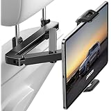 【2025新型・安定三角サポート】JOYROOM 車 タブレットホルダー 後部座席 デュアルロッドサポート 伸縮式アーム ヘッドレスト 360度回転 ipad 車載ホルダー タブレット スタンド 車 車載タブレットホルダー バーの調整範囲94mm~160cm ipad 第10世代/ipad pro/mini/Air/Switch, 4.7-12.9インチに対応