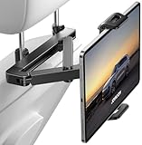 JOYROOM Tablet Halterung Auto [Stabilisierende dreieckige Struktur] iPad Halterung Auto mit Doppeltem Gestänge Klapparm Tablet Halterung Auto Kopfstütze für iPad/Switch/Phone 4.7-13 Bildschirm Geräte