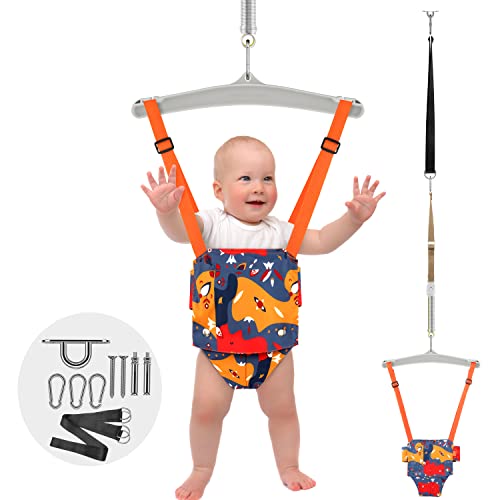 Baby Jumper And Bouncer Perfect Update Doorway Jumper, Suitable For Indoor And Outdoor Infant Jumper(With Height-Adjustable Daisy Chains Straps) #TOP8