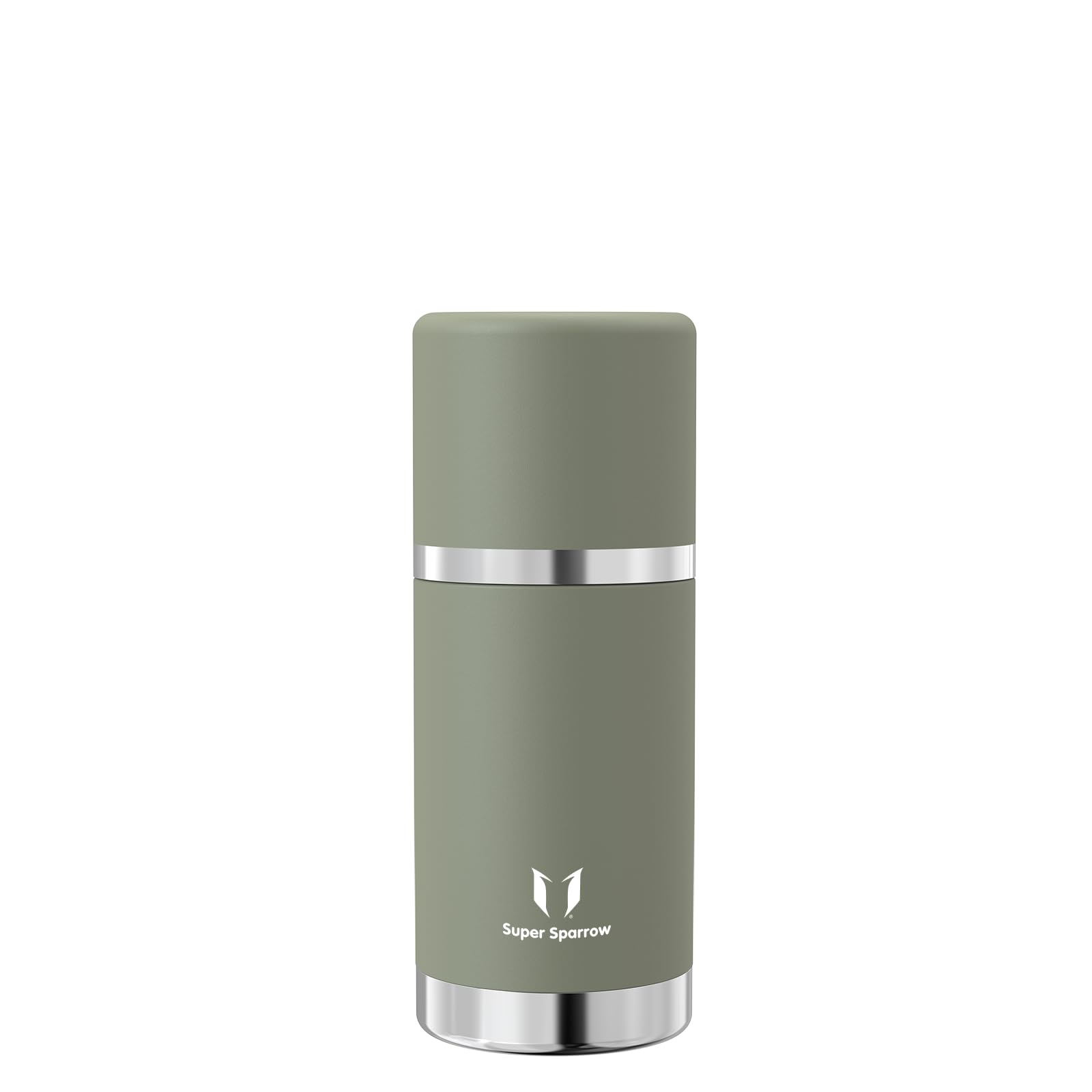 Super Sparrow Stainless Steel Water Bottle - 500ml - Wide Mouth Vacuum Insulated Flask - BPA-Free ThermosBottle - Leakproof Lid Doubles as Cup