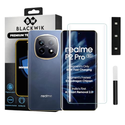 Image of Blackwik UV Curved Tempered Glass for Realme P2 Pro 5G | 1-Pack