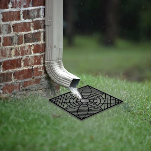 YOTODY Gutter Downspout Extensions,Catch Basin Low Profile Downspout Extender | No Deep Dig Catch Basin, Flexible Pipe Extension to 5.1ft, Protect House Foundation