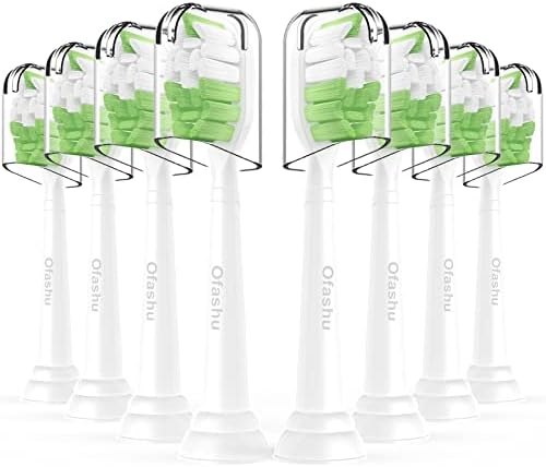 Toothbrush Replacement Heads for Philips Sonicare: Ofashu Electric Brush Head Compatible with DiamondClean Protectiveclean 2 Series C1 C2 W G2 4100 5100 Hx6250 HX6064, White, 8 Packs
