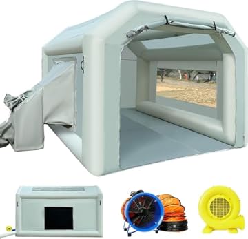 inflatable paint booth with exhaust fan