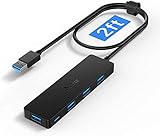 ➣【Delgado y Compacto, Plug y Play】El Hub es muy delgado y liviano, se puede transportar fácilmente cuando se está de viaje o por negocios. Sin instalación, compatible con todos los dispositivos USB, plug y play, fácil de usar en cualquier lugar.