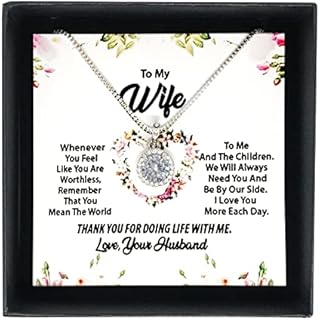 Wife Necklace Gifts for Wife from Husband Wife Gifts Gifts for Her Couples Gifts Jewelry Romantic Gifts for Birthday Wedding Anniversary Valentine's Day Christmas