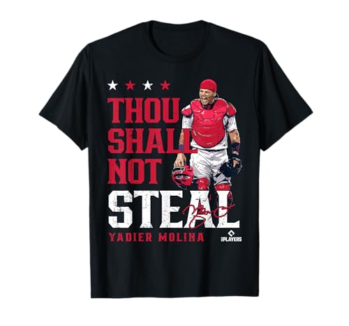 Thou Shall Not Steal Yadier Molina St Louis MLBPA T-Shirt
