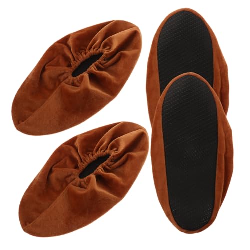 POPETPOP 2pairs Shoe Overshoes for Bowling Men Women Non-Slip Covers Washable Comfortable Protection for Indoor Floors