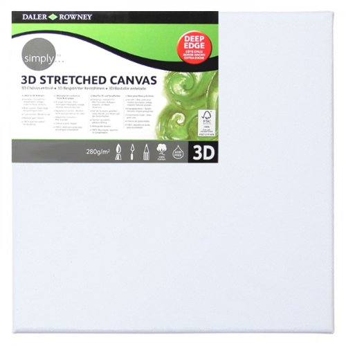 Toile 3D Simply pour peindre sans déformation support carré 60 x 60 cm