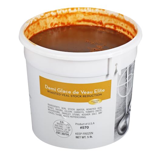 Bonewerks Culinarte Demi Glace de Veau Elite, Veal Stock Reduction, 5 Pound