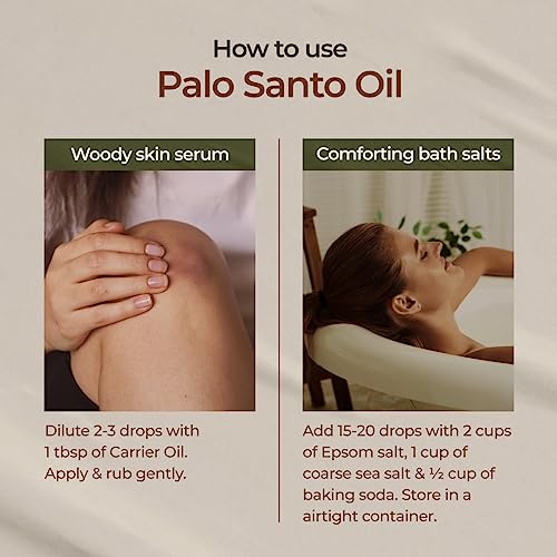 Gya Labs Palo Santo Essential Oil - 0.34 Fl Oz - Promotes Relaxation for Inner Peace - 100% Natural Premium Quality Palo Santo Oil for Aromatherapy Diffuser & Candle Making Scent
