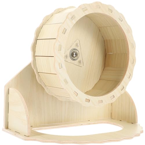 Rueda de Chinchilla Silenciosa de Madera para Ejercicio y Juego