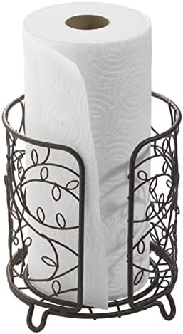 iDesign Steel Free-Standing Paper Towel Holder, The Twigz Collection – 7.5" x 7.5" x 8", Bronze