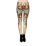 Frühlings und Sommer Mode Hanessa Frauen Leggins Bedruckte Leggings Hose Frühling Sommer Kleidung Blumen Frau L91 Geschenk für Mädchen zu Weihnachten